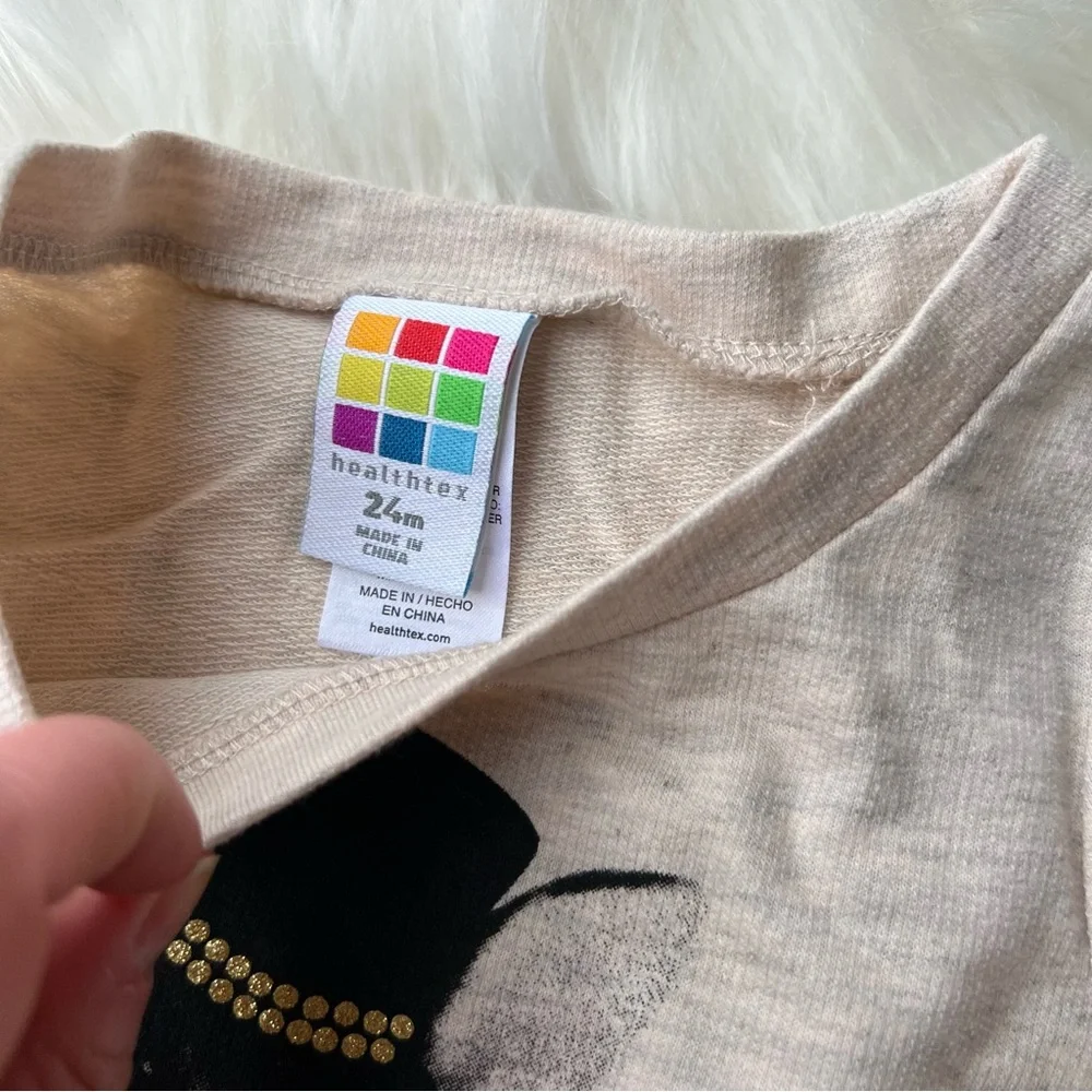 Healthtex Cream Gold and Black Tutu Top and Gold Leggings Set - Picture 4 of 5